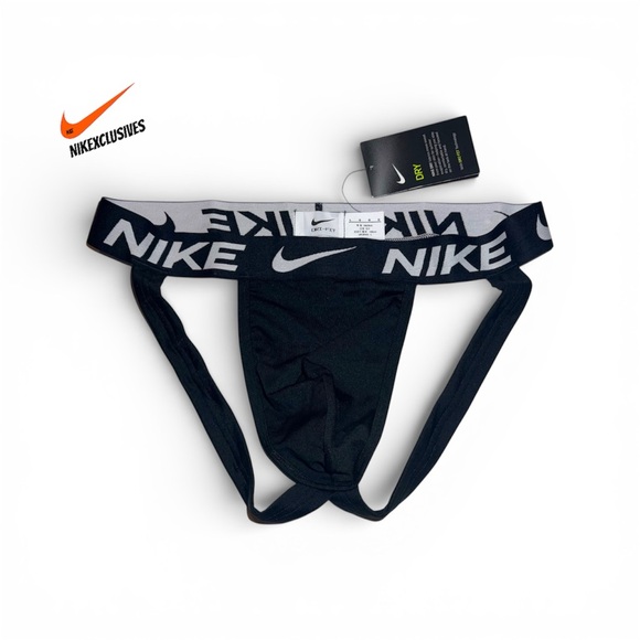 Nike Pro Dri-FIT Essential Micro Men’s Jock Strap 1 pair black size Large - Picture 2 of 10
